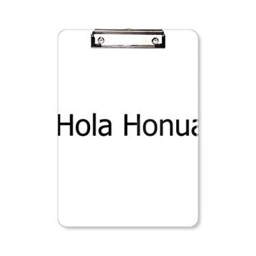 Imagem de Hello World Prancheta havaiana para escrever placa A4