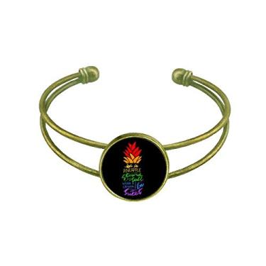 Imagem de PineFruit LGBT Bracelete retrô com citação de bandeira de arco-íris