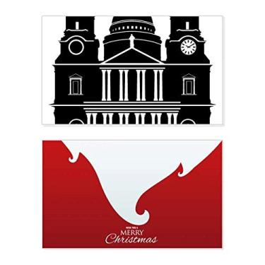Imagem de England Building United Kingdom Outline UK Holiday Holiday Merry Christmas Cartões de parabéns mensagem de Natal