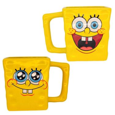 Imagem de Caneca Formato Bob Esponja 3D 450ml Oficial Nickelodeon