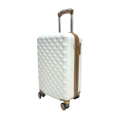 Imagem de Mala De Bordo 10Kg Expansível Branca Diamond Abs Ultra Leve