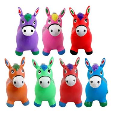 Imagem de Cavalinho Upa Upa de Borracha Pula Pula Colorido com Sons - Sortidos