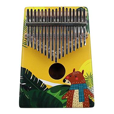 Imagem de Piano de polegar 10-17-21 teclas Kalimba, teclado de percussão de dedo, piano de dedo com martelo de afinação, instrução de estudo, fãs de música, bolso, polegar, dedo piano, 17 tons K