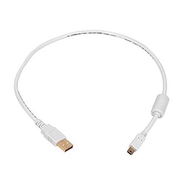 Imagem de Monoprice Cabo USB-A para Mini-B 2.0 - macho para macho, 5 pinos, 28/24AWG, banhado a ouro, 28/24AWG, 4,5 m, branco