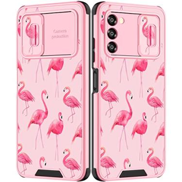 Imagem de Goocrux Capa para Samsung Galaxy A03S flamingos para mulheres linda capa de telefone rosa feminina bonito design de animal estética com capa de câmera deslizante capas de moda exclusivas para Galaxy A03S 5G 6,5 polegadas
