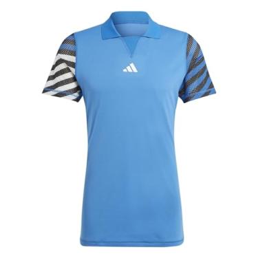 Imagem de adidas Camisa polo masculina Flft Pro, Azul royal brilhante, P