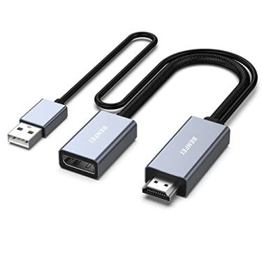 Imagem de BENFEI Adaptador HDMI para DisplayPort, fonte HDMI para monitor DisplayPort compatível com placa gráfica de PC, laptop, PS5, Xbox One (360), compatível com 4K @60Hz 2K @144Hz 1080p @165Hz