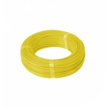 Imagem de Fio cabo flexível 6mm amarelo - 50 metros