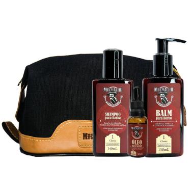 Imagem de Kit Shampoo Para Barba + Balm Para Barba + Oleo Para Barba Frasco - Muchacho Classic + Necessaire Muchacho Monterrey