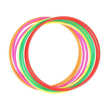 Imagem de Crystallove Anéis de Plástico 12 Peças Aleatórias para Jogos ao Ar Livre no Jardim de Carnaval (24 cm)