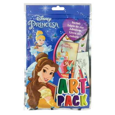 Imagem de Art Pack - Princesa - Lapis De Cor - Adesivos - Livro De Colorir