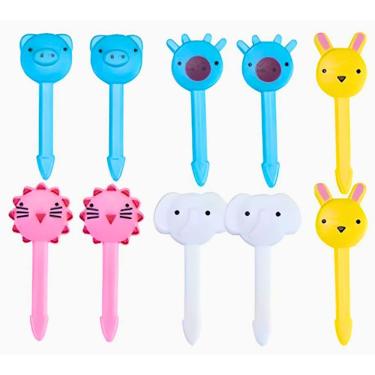 Imagem de Kit Infantil Mini Garfinhos Para Petiscos Frutas E Lancheira