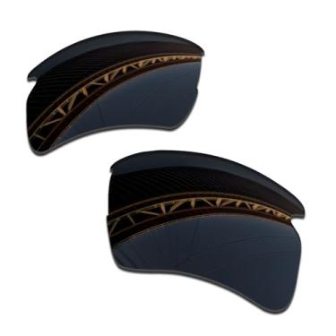 Imagem de LenzProse Lentes de reposição polarizadas de 1,5 mm para óculos de sol Oakley Flak 2.0 XL OO9188 59 mm, antiarranhões | Ajuste perfeito