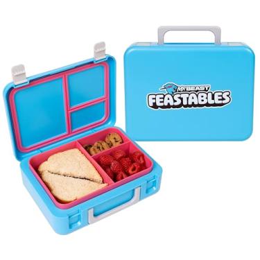 Imagem de Lancheira Mr. Beast Feastables Bentô box ajustável, sem BPA, tampa de encaixe justo, bandeja removível, segura para micro-ondas e freezer, 23,5 x 17,8 x 7 cm, fácil de limpar, infantil
