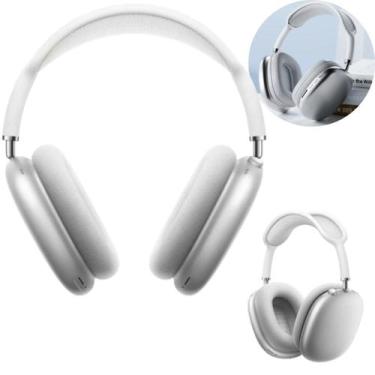 Imagem de Fone Ouvido P9 Sem Fio Bluetooth Headphone Over-Ear - Prata - AL