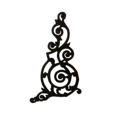 Imagem de Grade Ferro Fundido Arabesco Portão Varanda Sacada 51x80cm - Fundição 