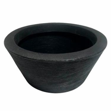 Imagem de Vaso Bacia De Polietileno Com Textura Para Plantas 26cm - Alpe & Arita