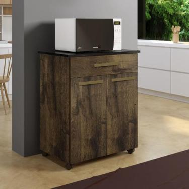 Imagem de Balcão de Cozinha 2 Portas 1 Gaveta Girassol Kaiki Móveis, Ipê