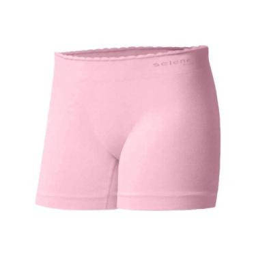 Imagem de Calcinha Boxer Infantil Sem Costura Selene 20610-001 Microfibra, Rosa,