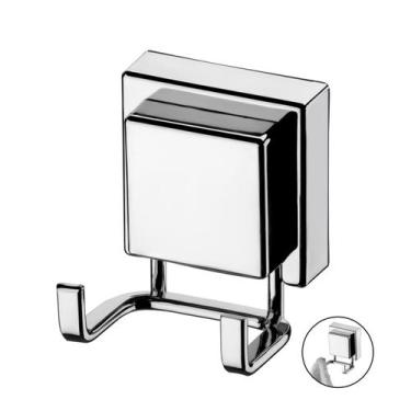 Imagem de Gancho Duplo Multiuso Com Ventosa Para Toalhas Objetos Utensílios Banh
