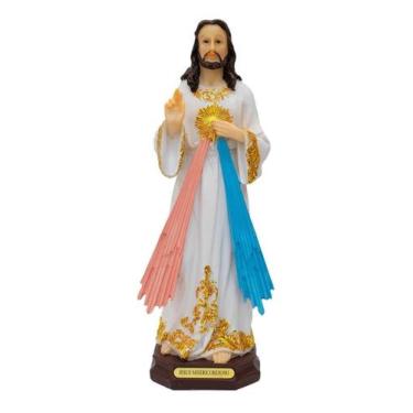 Imagem de Imagem Enfeite Resina Jesus Cristo Misericordioso 30.5cm  - Taimes