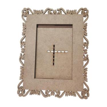 Imagem de Kit 10 Porta Retrato Mdf Cru Foto 10X15 Arabesco Arame - Doce Arte Em 