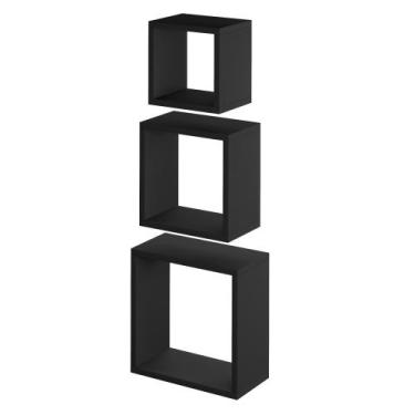 Imagem de Kit jogo 3 Unidades Nichos Quadrados Decoração Estilo Sala Quarto Hall