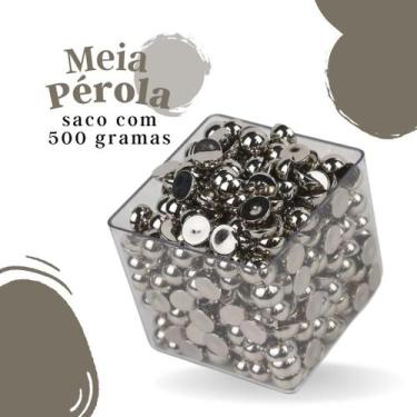 Imagem de Meia Pérola Prata - 06 Mm Pacote Com 500 Gramas - Nybc