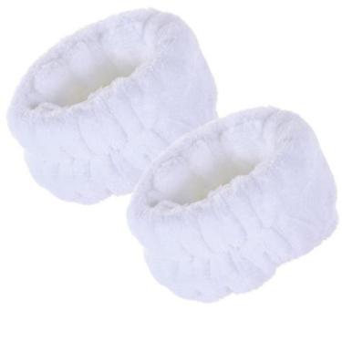 Imagem de Pulseira Veludo Faixa De Lavar Rosto Pulso Punho 4 Unidades - H2, Bran