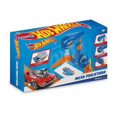 Imagem de Mesa Projetora Hot Wheels com 24 Desenhos Multikids - BR2087, Azul