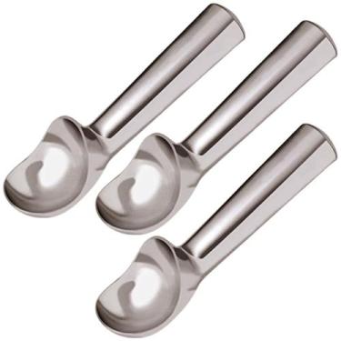 Imagem de 3 Colher De Pegar Sorvete Bola Aluminio Polido Profissional - Palumini