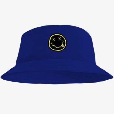Imagem de Boné Chapéu Bucket Hat Estampado Emoji - MP Moda Masculina, Único, Azu