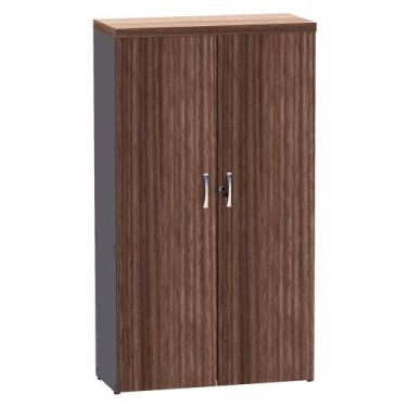 Imagem de Armario Alto 02 Portas PE 40 Pandin 1,60 M Walnut e Grafito