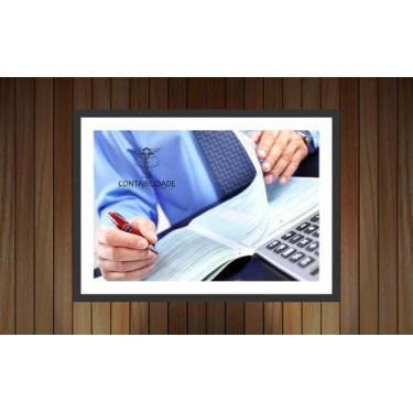 Imagem de Quadro Decorativo Profissão Contabilidade Decoração De Salas Com Moldu