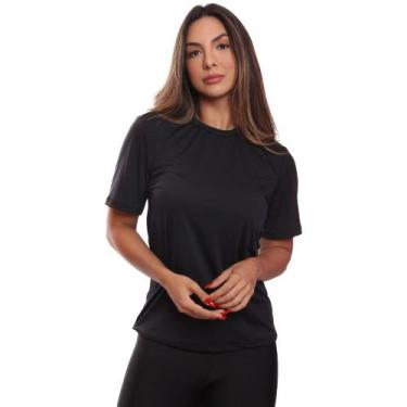 Imagem de Camiseta Feminina Dry Fit Básica Lisa Proteção Solar UV Térmica Blusa 