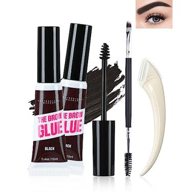 Imagem de AmazonVIDEO Pro Salon Grade Sobrancelha Stein Edit Brow Kit - Kit exclusivo de 2 peças - Gel Extreme Hold Sobrancelha & Cola Mergulho em Preto - Gel de Rímel de Sobrancelha Espessante - 03#