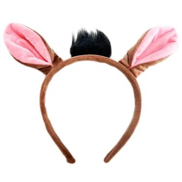 Imagem de Kiddale Warthog Ears Headband,Pig Ear Costume Accessories Headwear for Halloween Cosplay Christmas Party Animal Dress Up