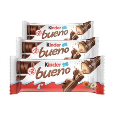 Imagem de Chocolate Kinder Bueno, 3 Pacotes de 43g