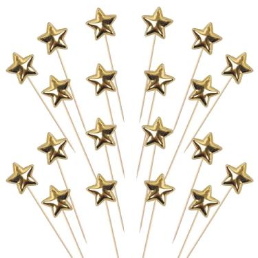 Imagem de 30 Pack Star Cupcake Topper Twinkle Twinkle Little Star Cupcake Picks Kids Birthday Wedding Engagement Baby Shower Cake Decorations Party Supplies Gold