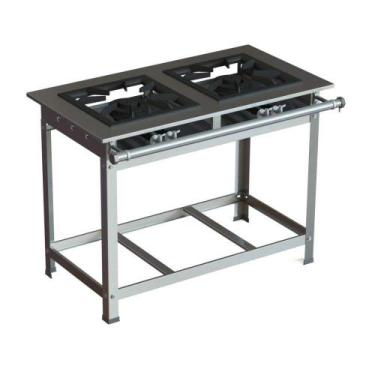 Imagem de Fogão Industrial Inox 40x40 P10 2 Bocas Baixa Pressão 2 QD - JL Colomb