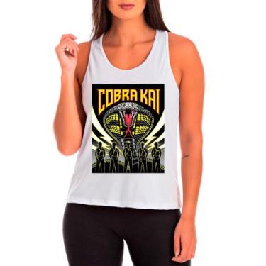 Imagem de Regata Feminina Branca Cobra Kai 06 - DESIGN CAMISETAS, Branco, P