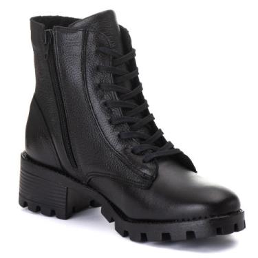 Imagem de Coturno Feminino Cano Curto Em Couro - Pettinari, Preto, 38