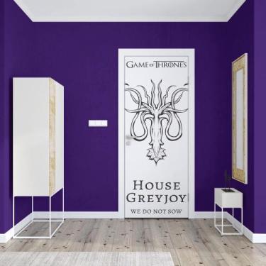 Imagem de Adesivo de Porta House Greyjoy GOT - Império da Impressão, P - 70cm x 