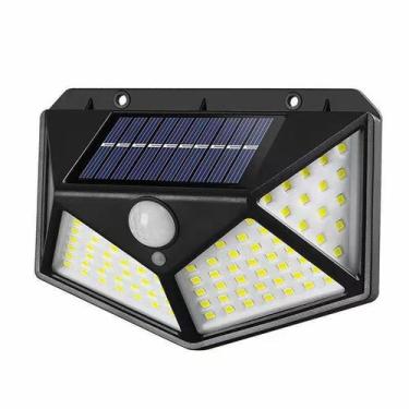 Imagem de Luminária Solar Parede 100Led Sensor Presença 3 Funções - Golden Sky