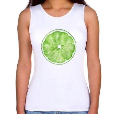 Imagem de Regata Feminina Limão - Foca na Moda, Branco, P