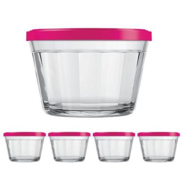 Imagem de Kit Potes Pequeno Americano Tampa Cor Sortida 150ml -  4Un - NADIR FIG