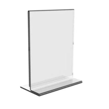 Imagem de Display Expositor T Restaurante 10x15cm A6 Balcão Mesa 30 Peças - AGV 