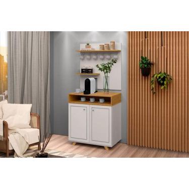 Imagem de Cantinho Do Café 2 Portas Star OffWhite com Freijó - Rede Móveis - RED