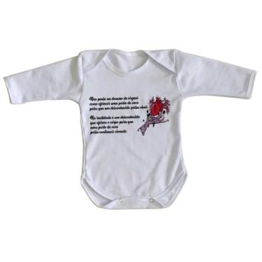 Imagem de body nenê criança roupa bebê manga longa Doação de Órgãos  - Empório D
