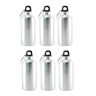 Imagem de Kit 6 Garrafas Chaveiro Mosquetão 400ml Personalizável - Kadê